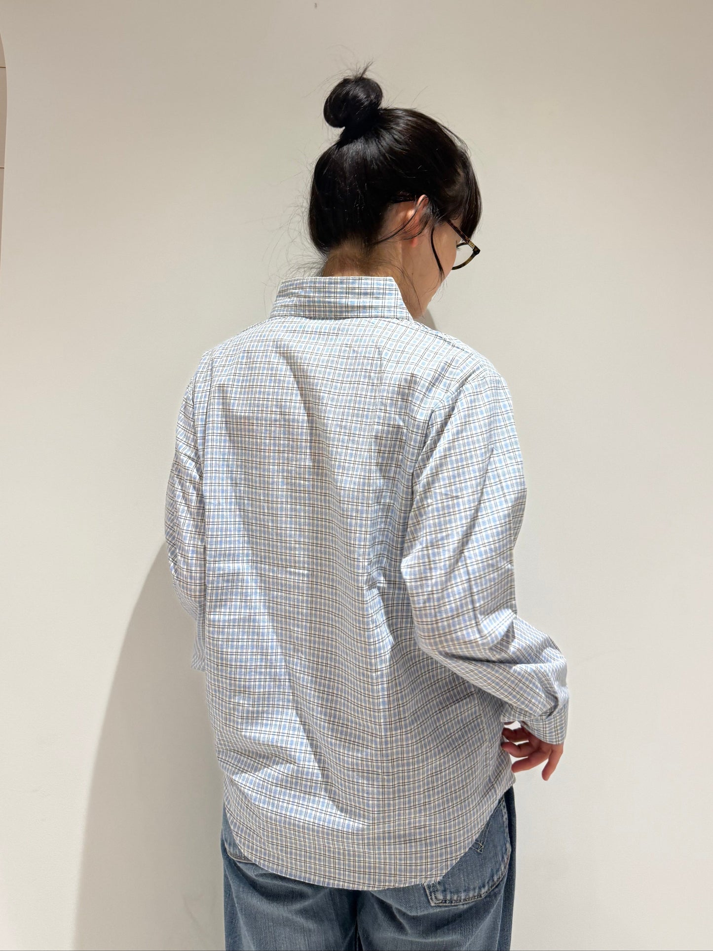 ライトブルーミニチェックシャツ DPA43675
