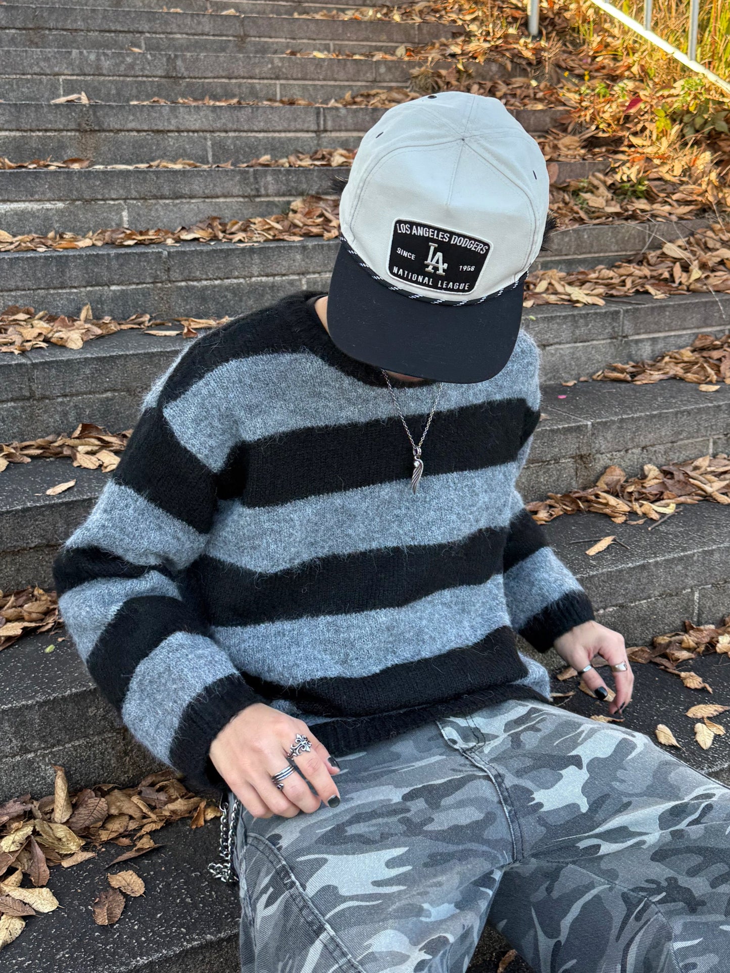 ボーダニットトップス DPB73526