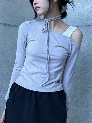 クロップドリボンロングTシャツ DPB65037