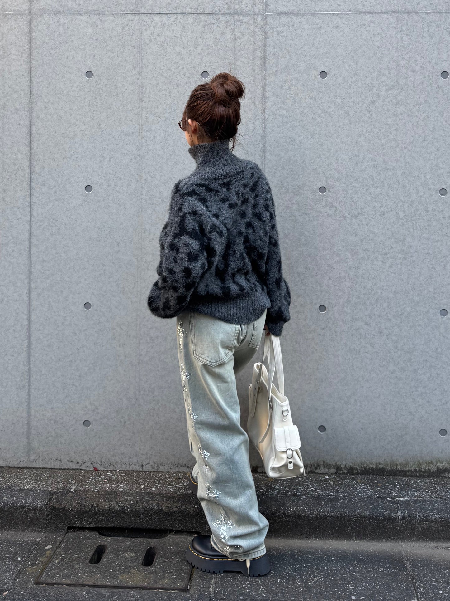 サイドクロスビジューデニムパンツ DPB86169