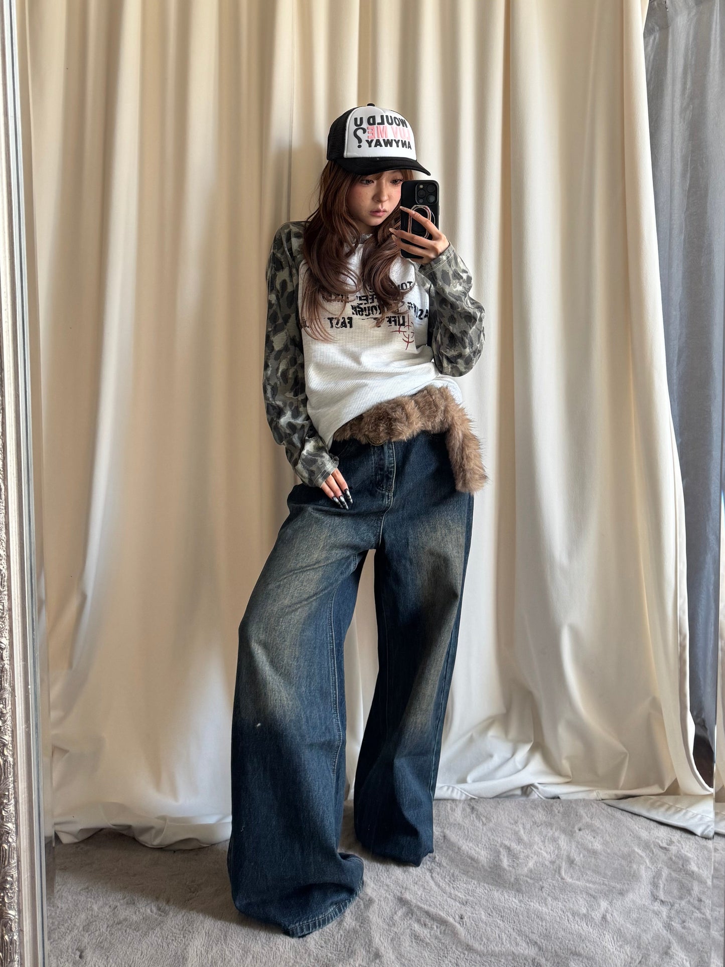 レオパードラグランTシャツ DPB86189