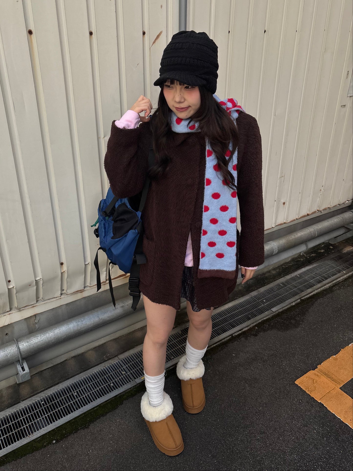 ファー付きショートムートンブーツ DPB89137