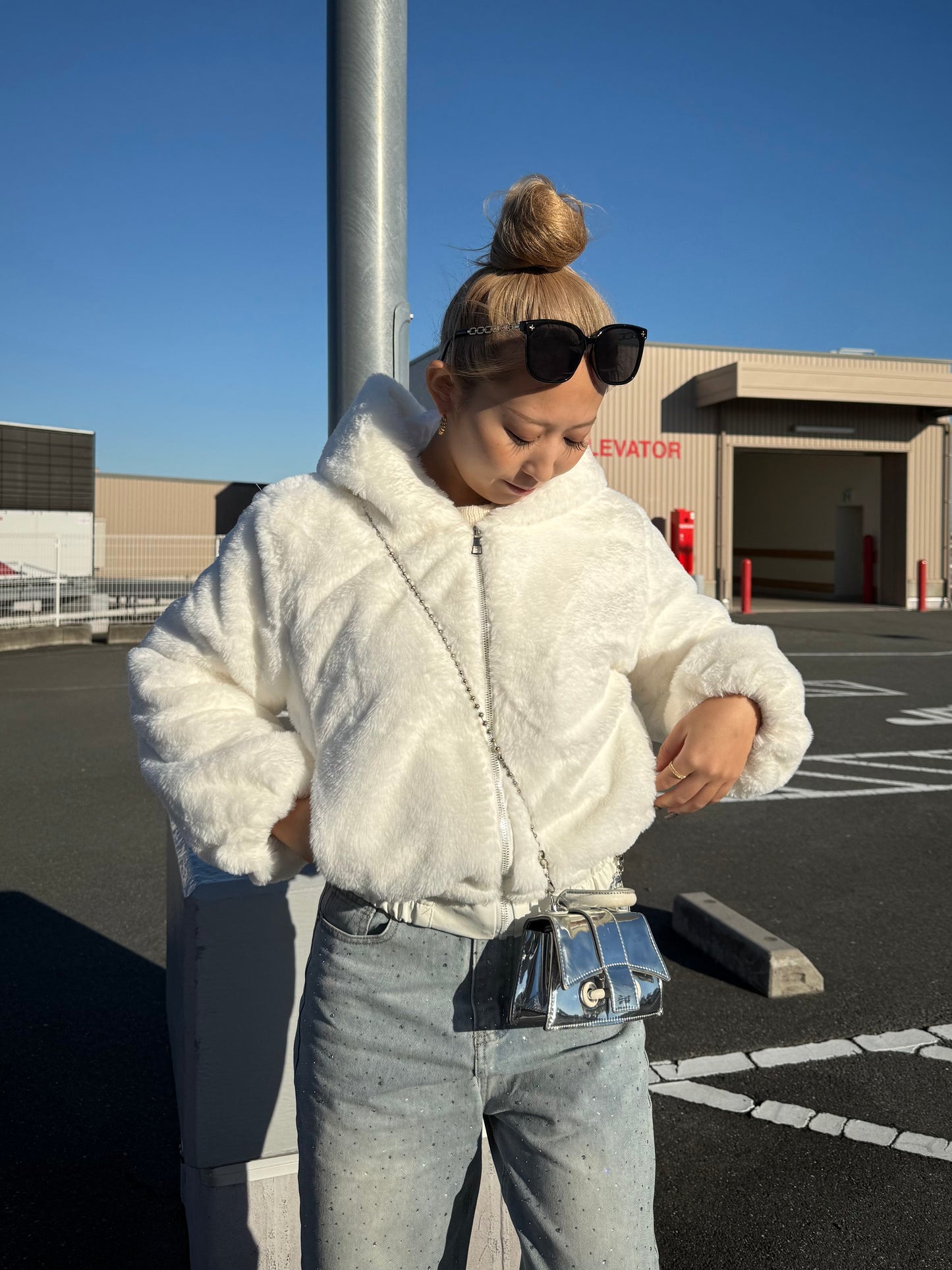 フード付きファージャケット DPB73491