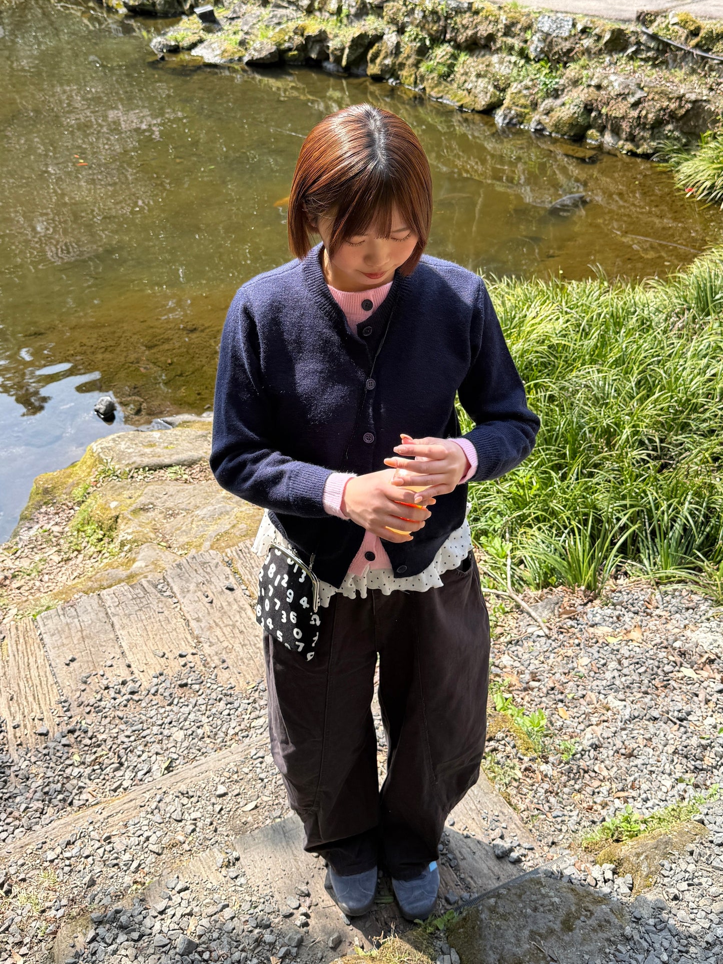 カラーレイヤードカーディガン DPC01011