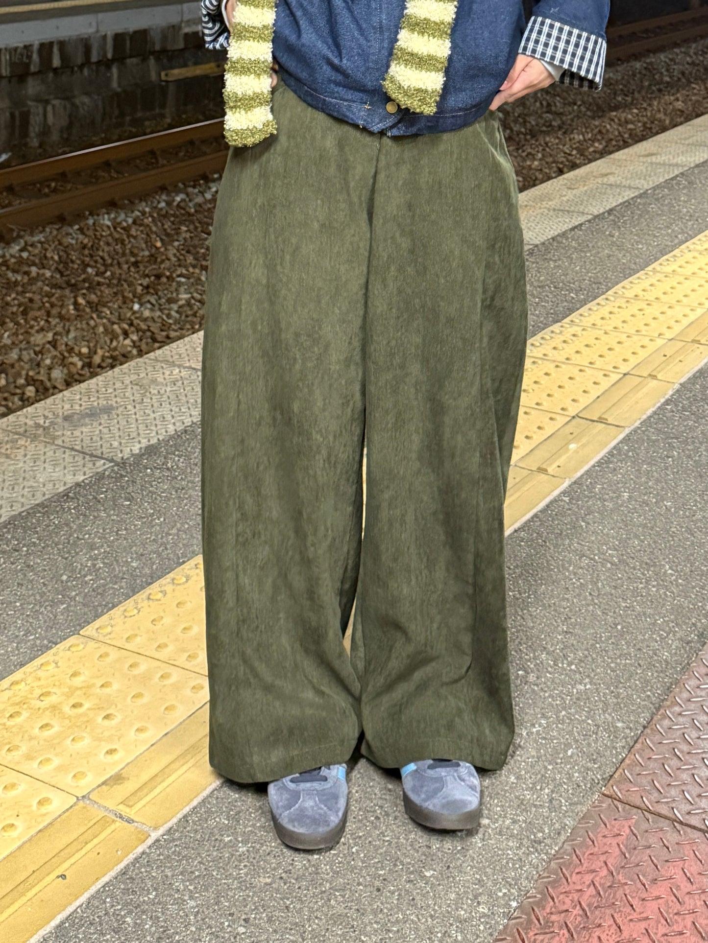 カーキワイドパンツ DPC01017