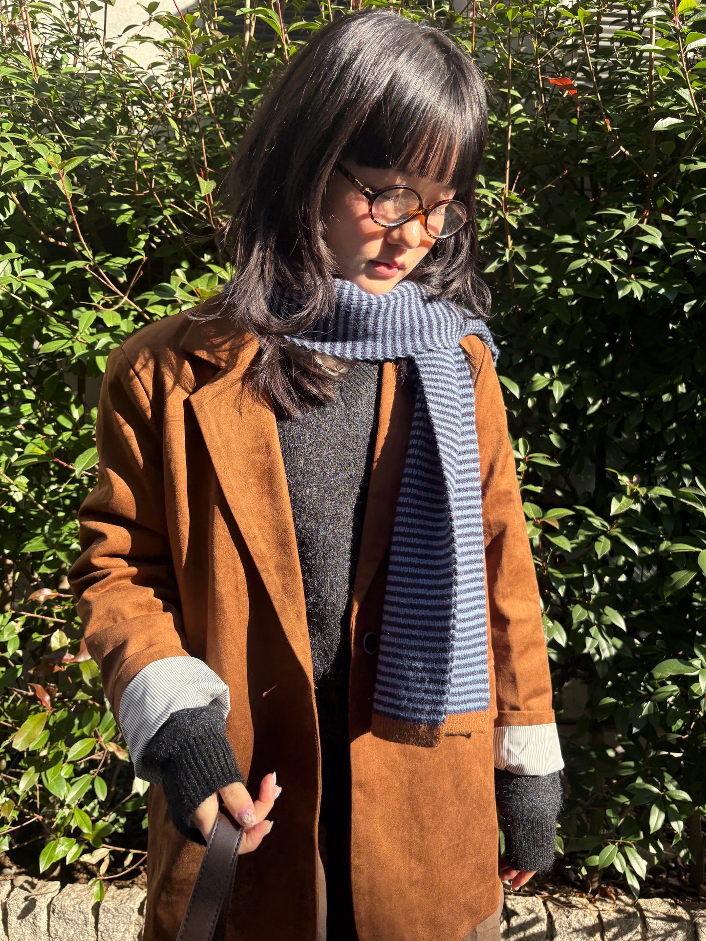 ボーダーニットマフラー DPA43730