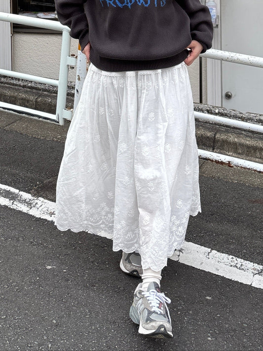 裾コットンレーススカート DPB84105