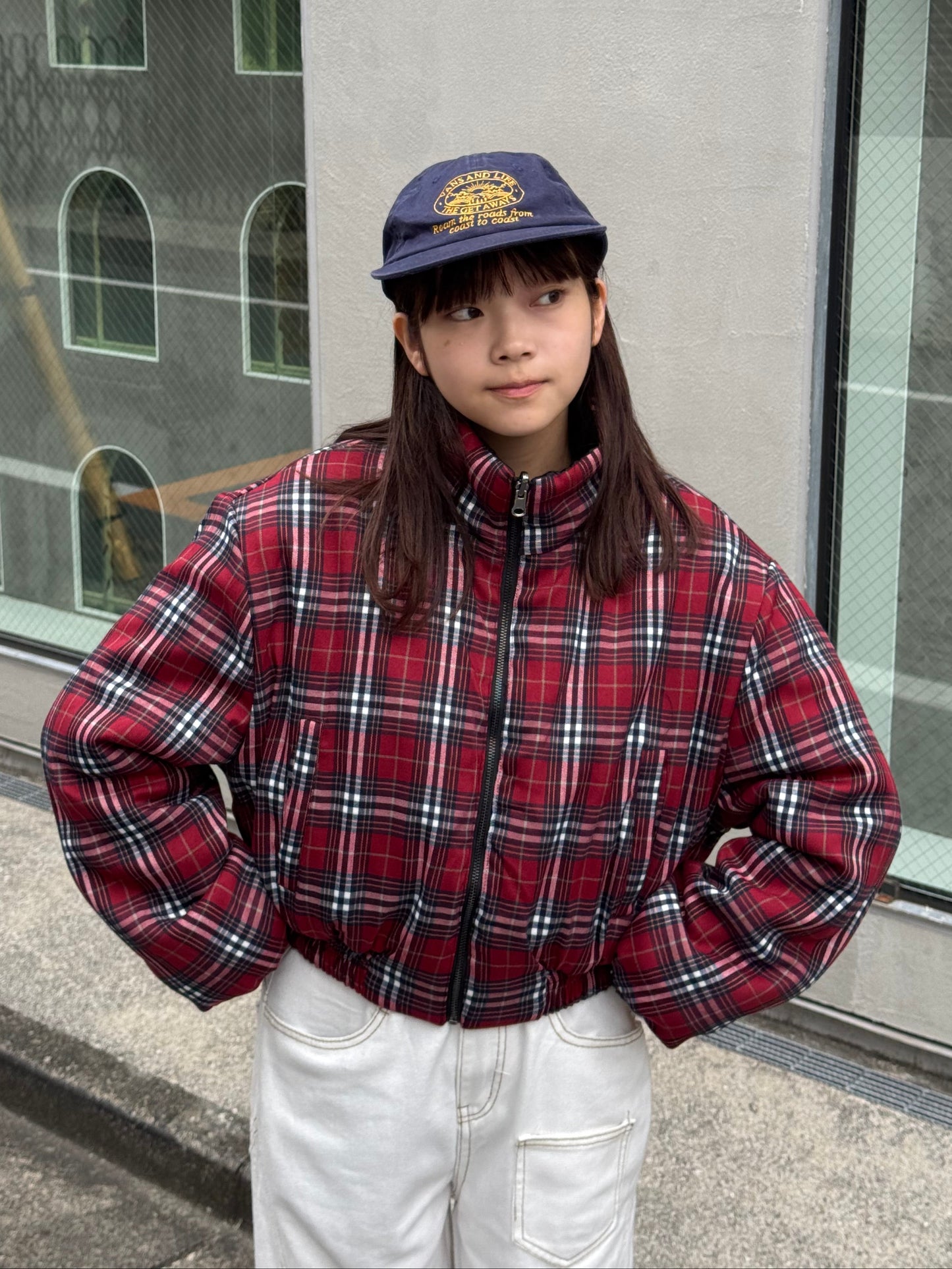 リバーシブルチェックダウンジャケット DPB91054