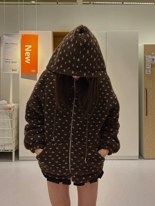 ハートドットボアフリースフーディー DPB98029