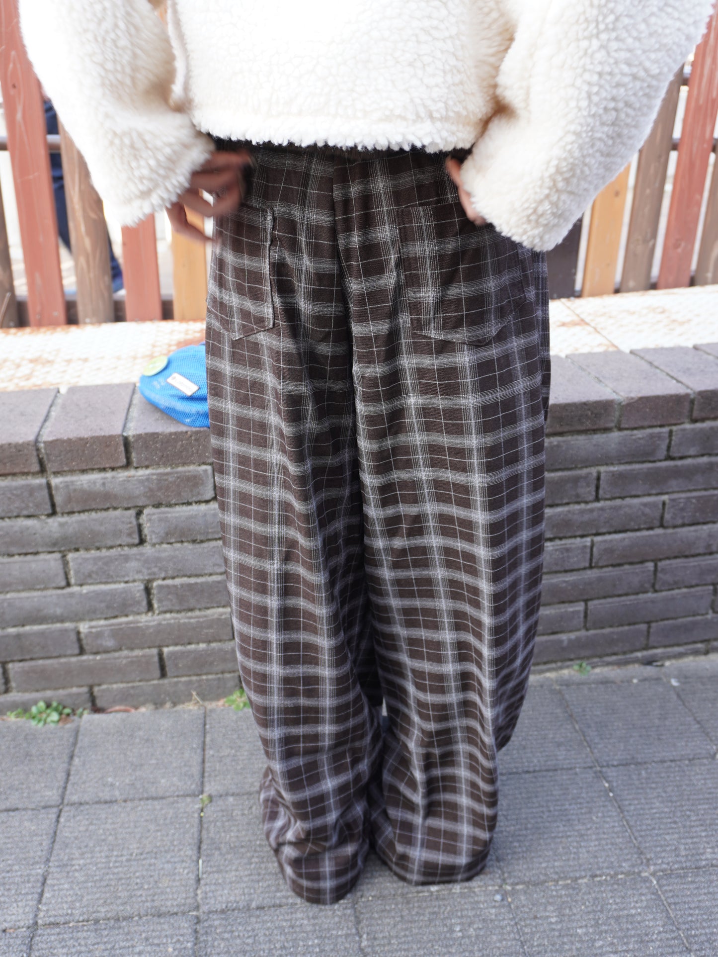 チェックワイドパンツ DPB85423