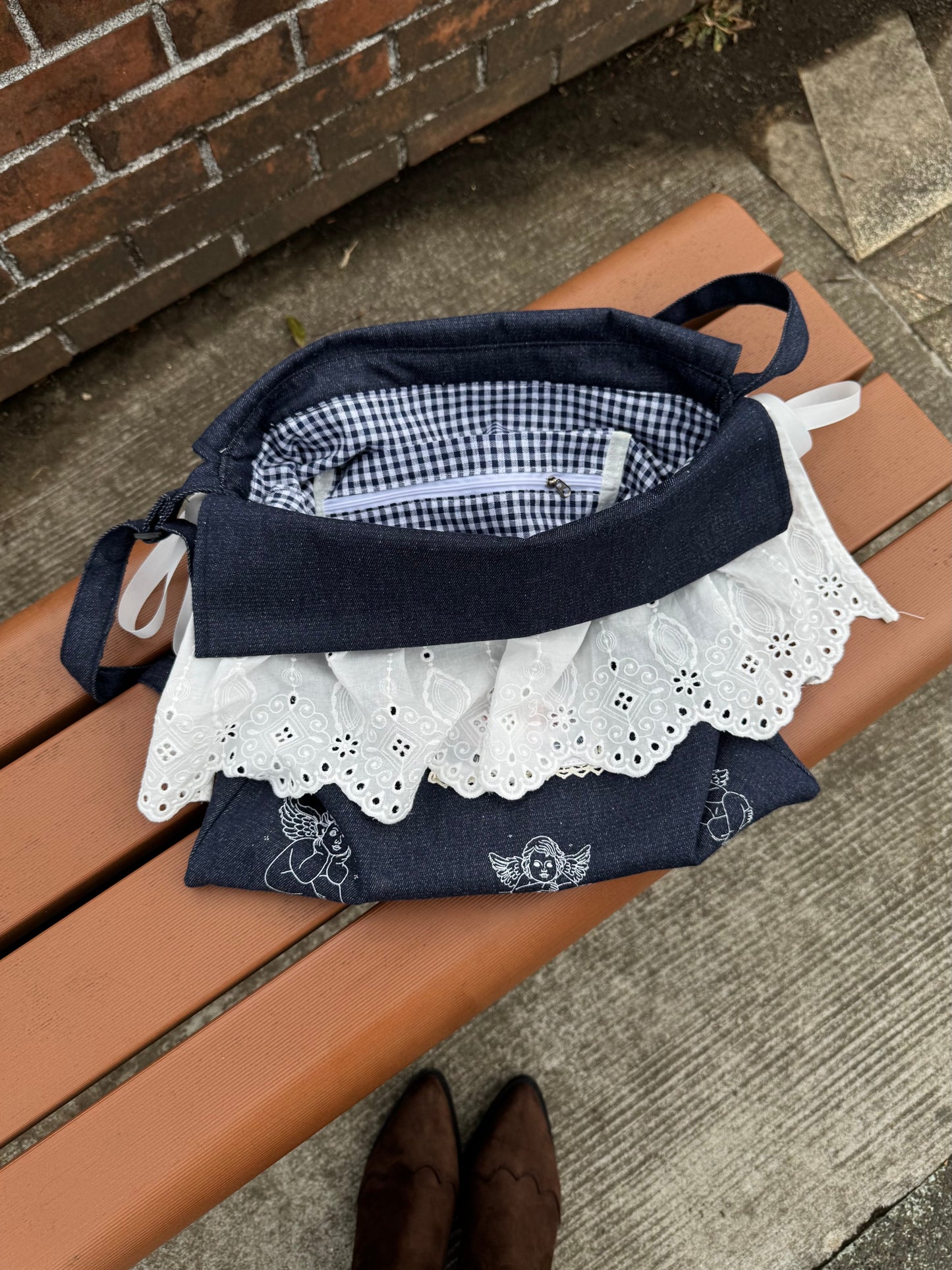 エンジェルレースデニムショルダーバッグ DPC03028