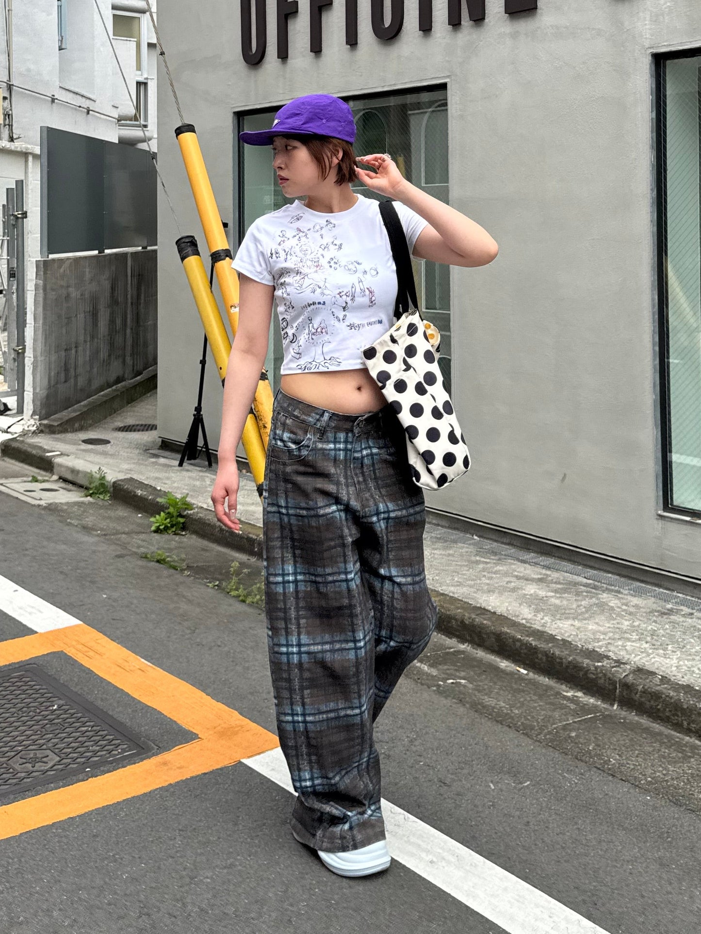 チェックデニムパンツ DPB91119