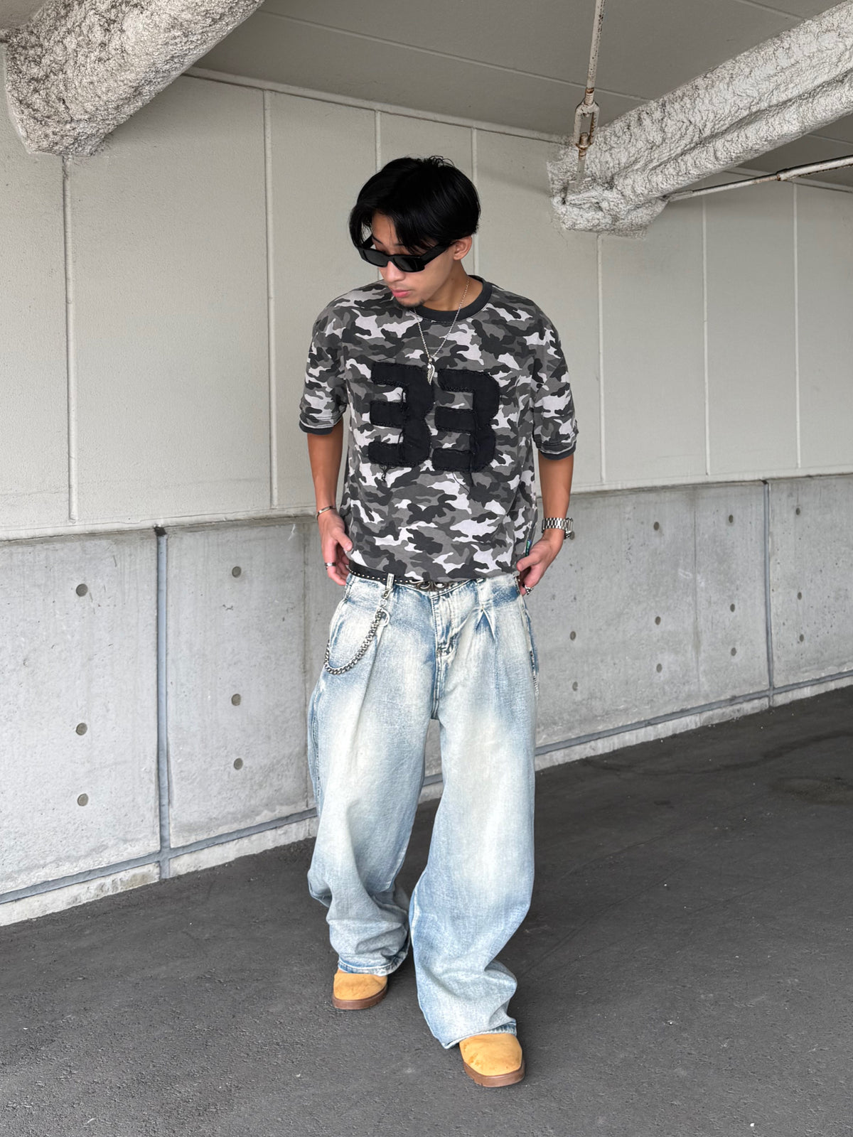 ウォッシュ加工デニムパンツ DPB90207