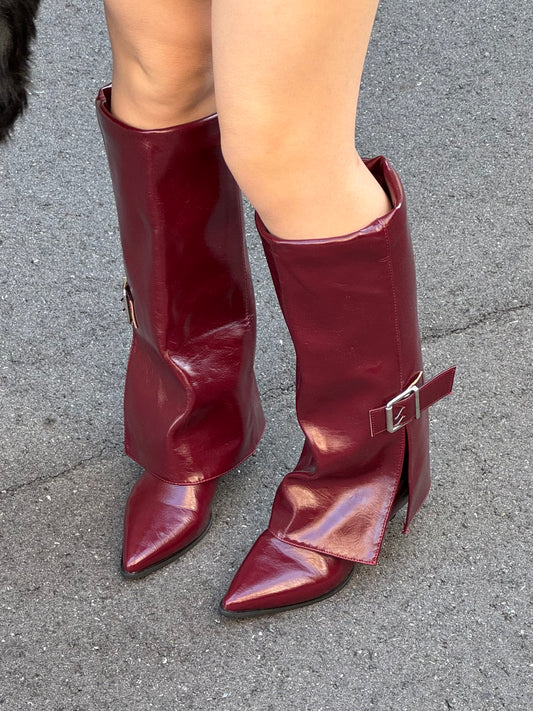 ボルドーバックルブーツ DPB86165