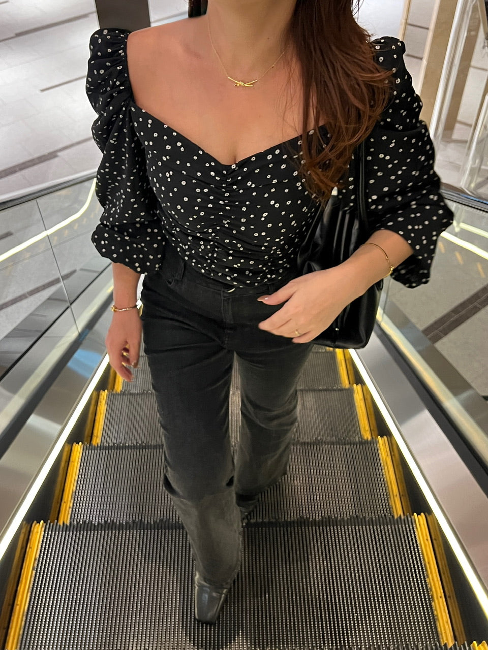 スクエアネックドットブラウス DPB56329