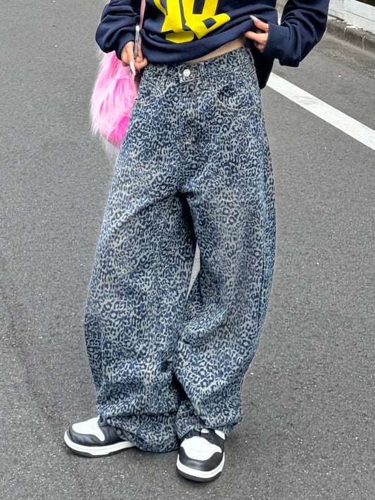 レオパードデニムパンツ DPB86130