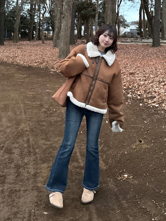 ウォッシュドステッチフレアデニムパンツ DPC03025