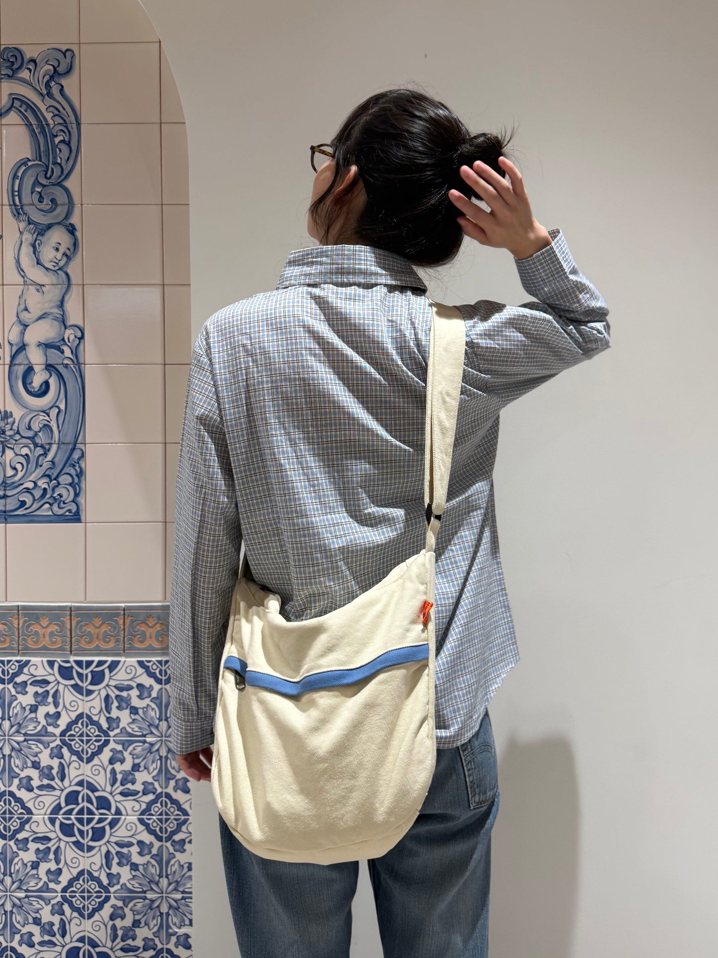 ライトブルーミニチェックシャツ DPA43675