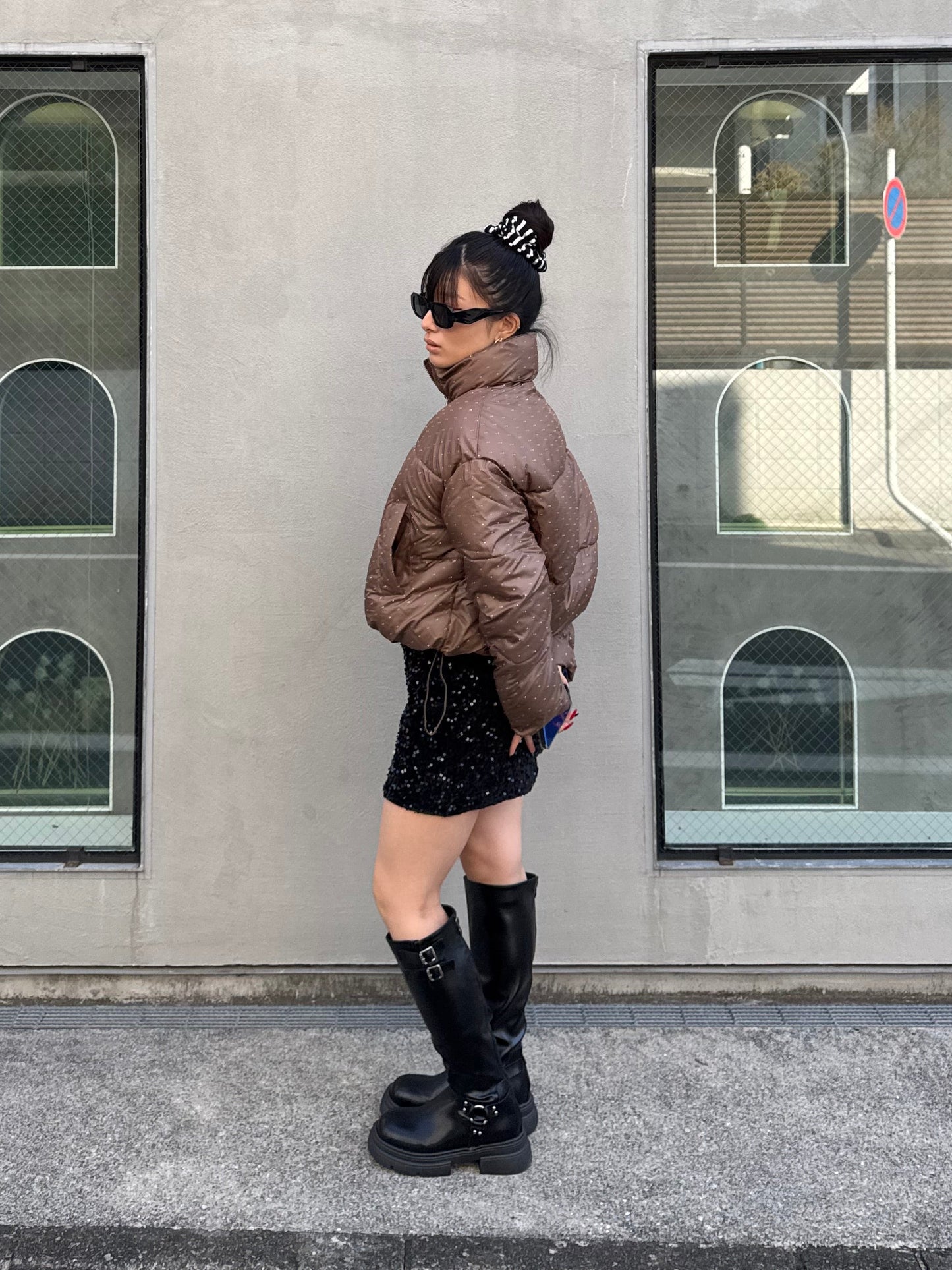 ラメショートダウンジャケット DPB86154