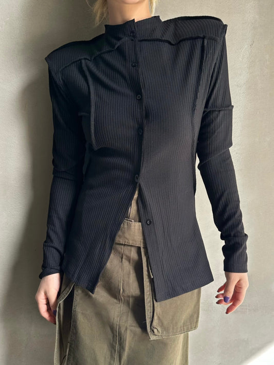 デザインリブニットトップス DPB26648