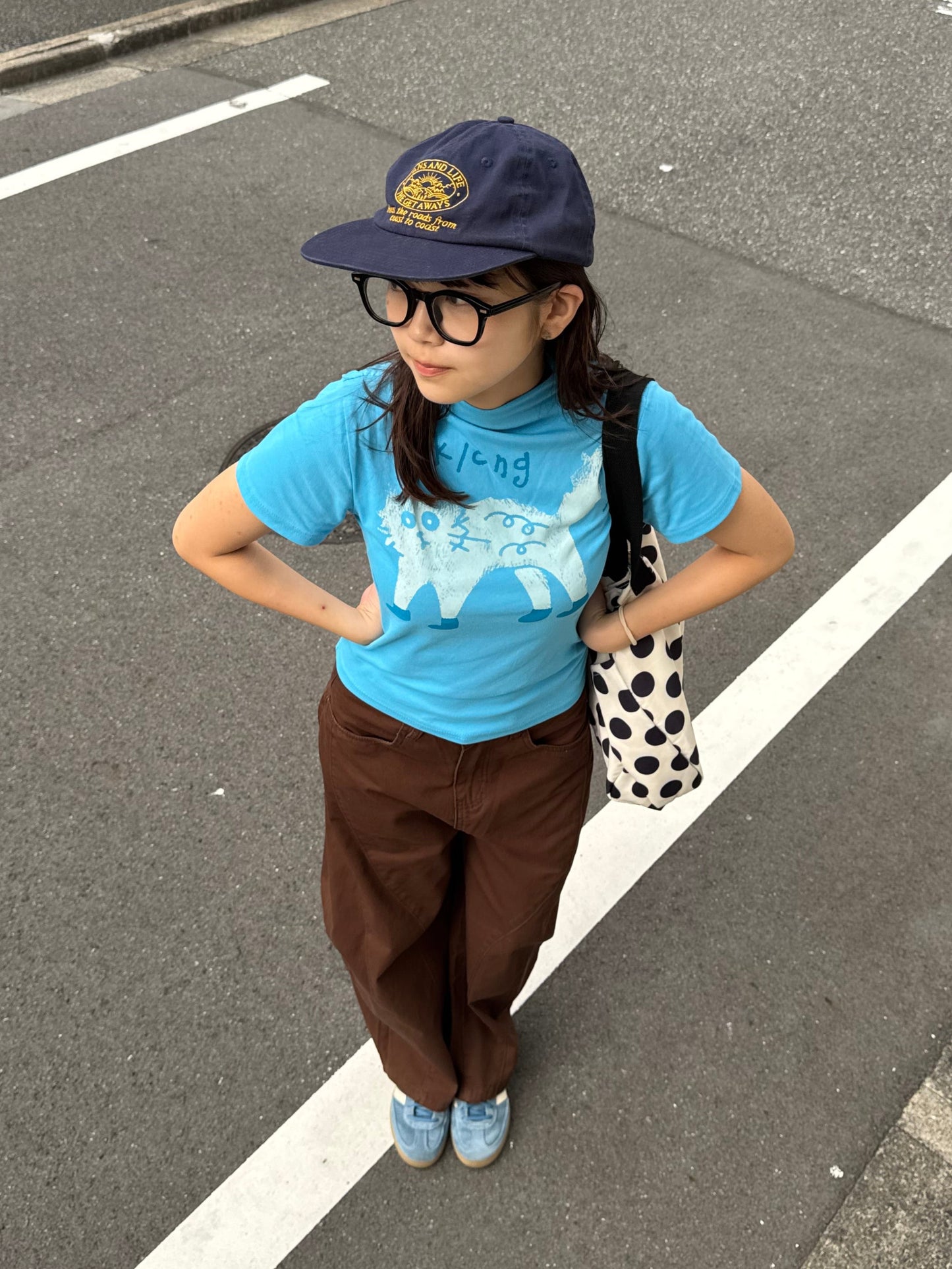 キャットプリントTシャツ DPB91028