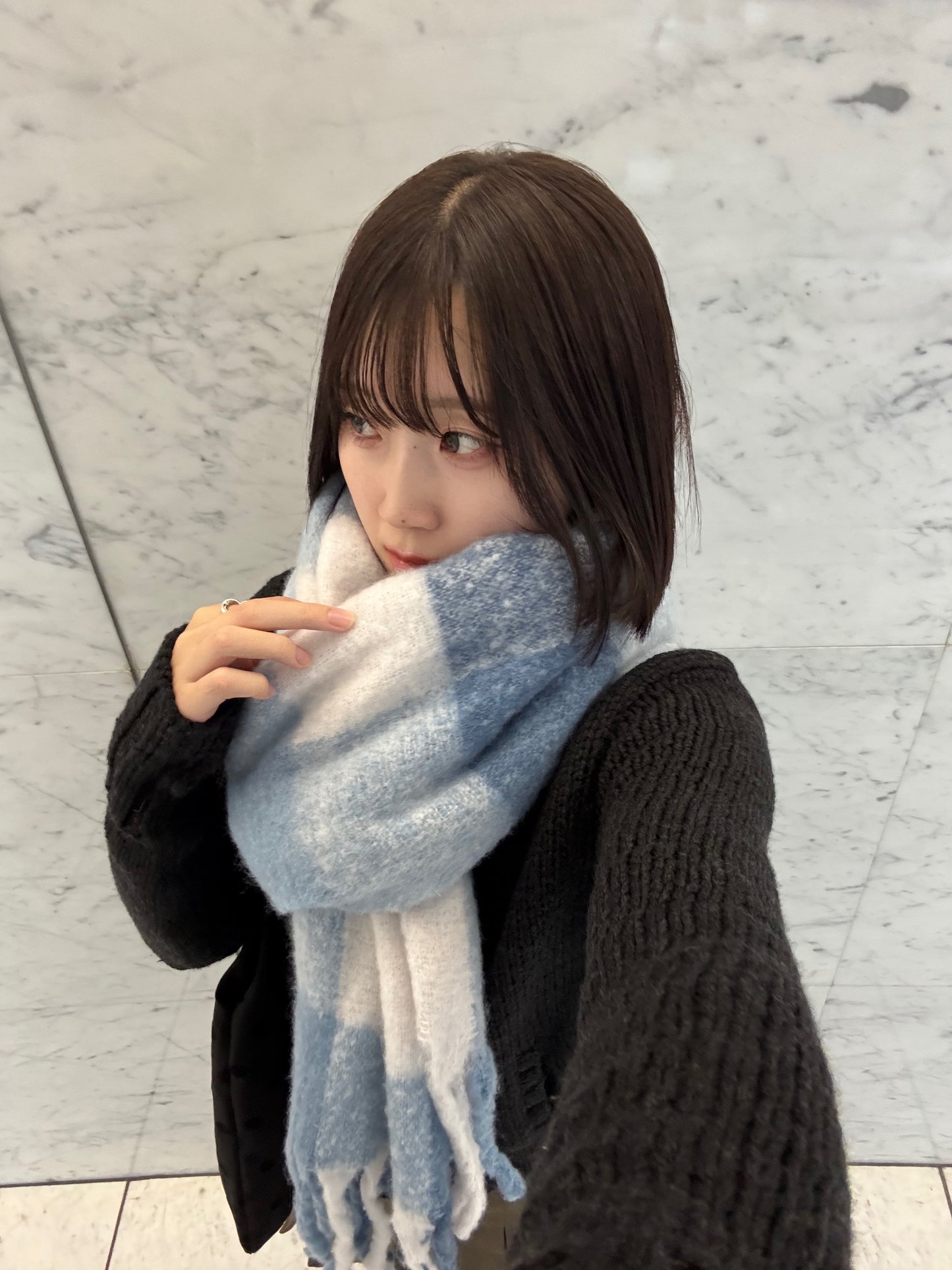 チェック柄ボリュームマフラー DPB93034