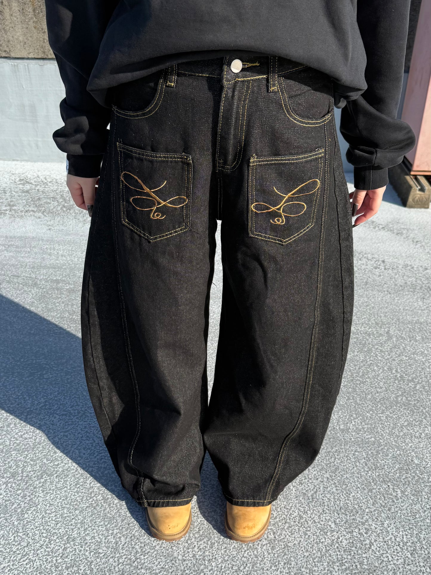 ポイントロゴワイドデニムパンツ DPB73601