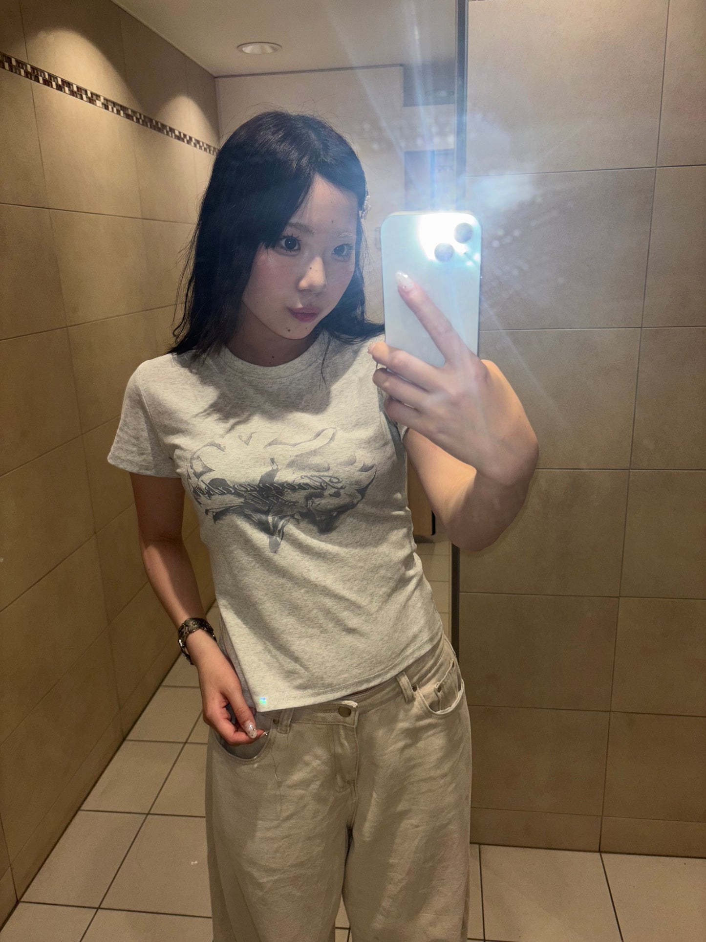 ニュアンスプリントTシャツ DPB89019