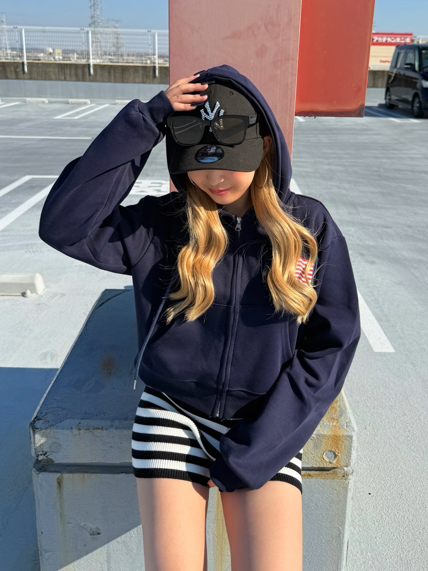 ボーダーニットショートパンツ DPB73537