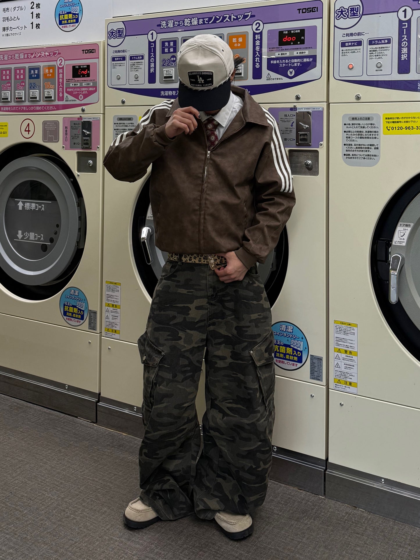 カモフラワイドデニムパンツ DPB90085