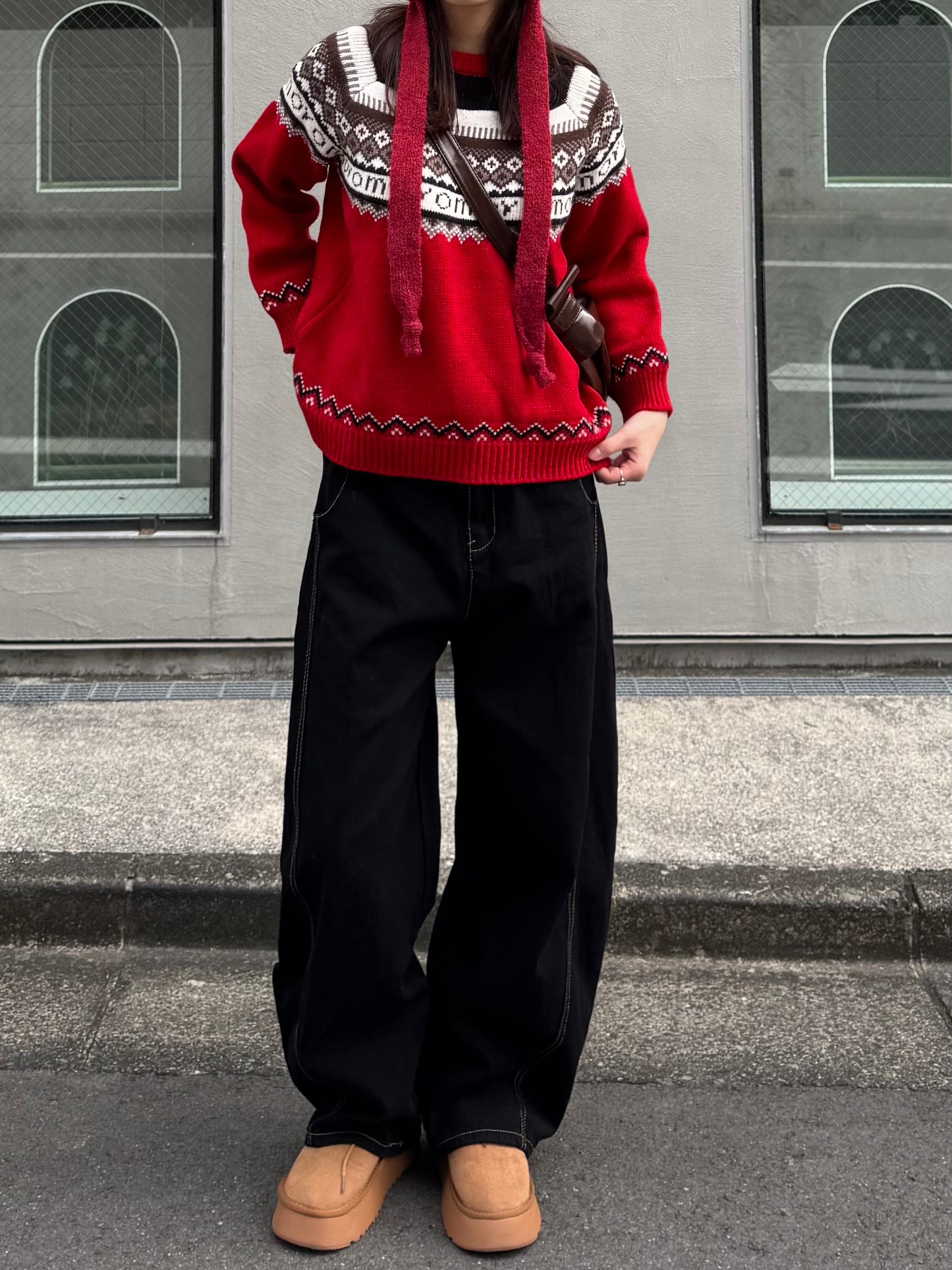 ノルディック柄ニットプルオーバー DPB91055