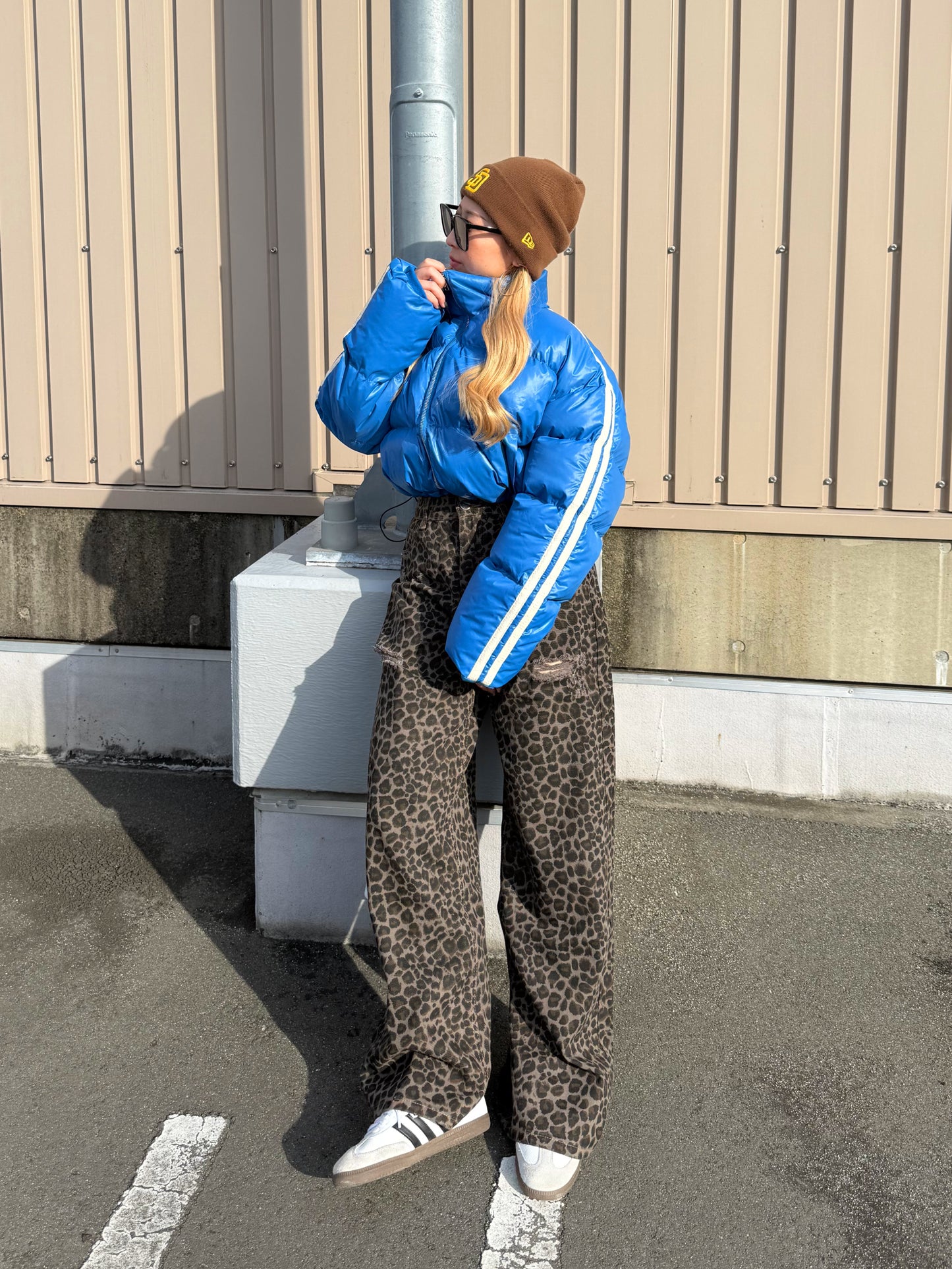 ダメージレオパードワイドパンツ DPB73538