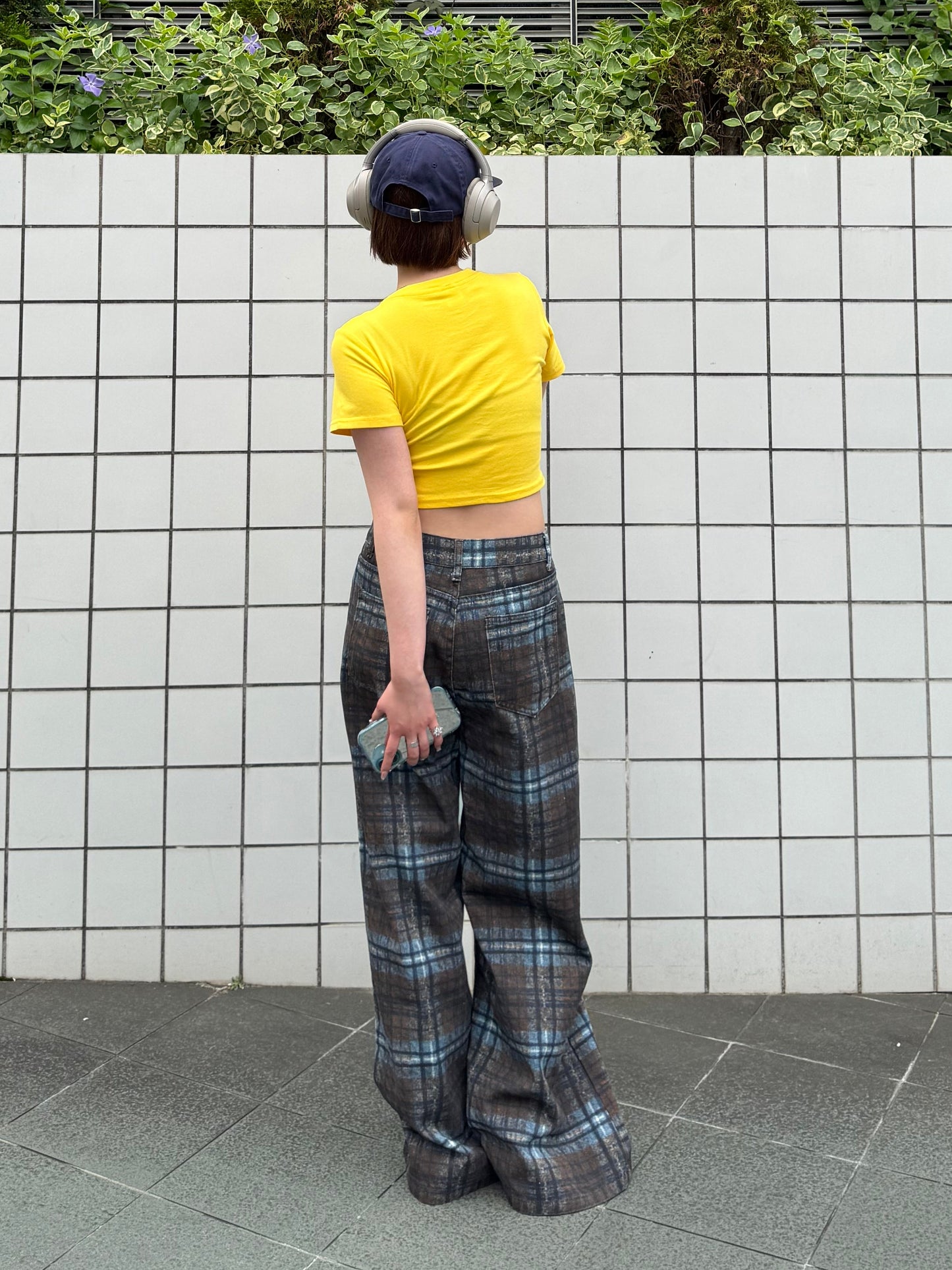 チェックデニムパンツ DPB91119
