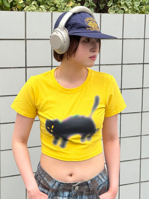 キャットプリントTシャツ DPB91117