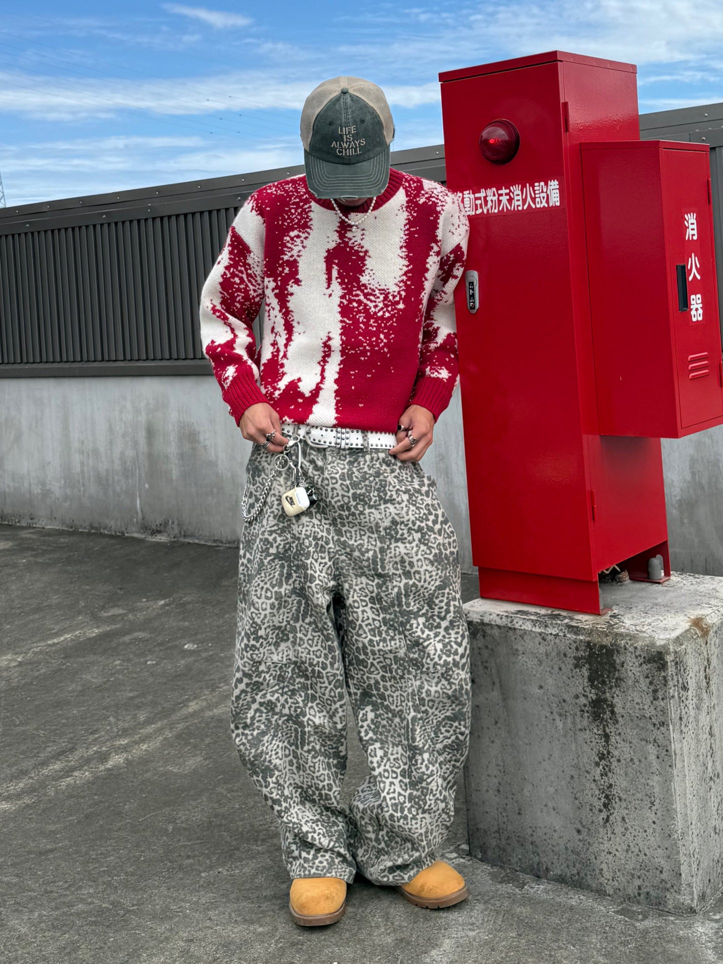 バイカラーデザインニット DPB90074