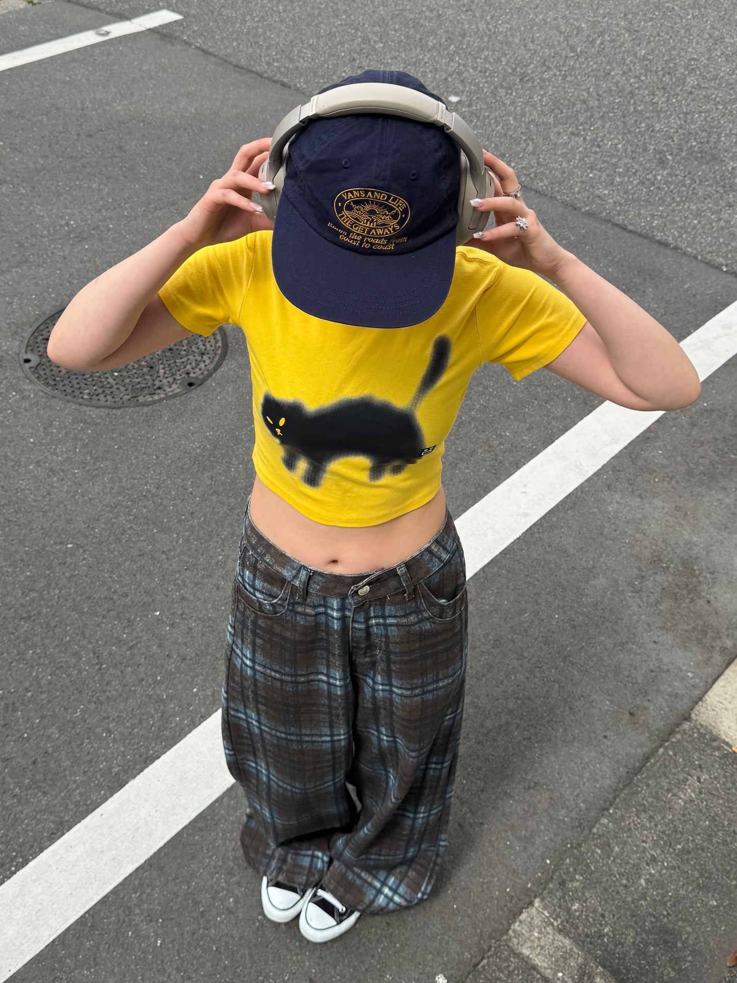 キャットプリントTシャツ DPB91117