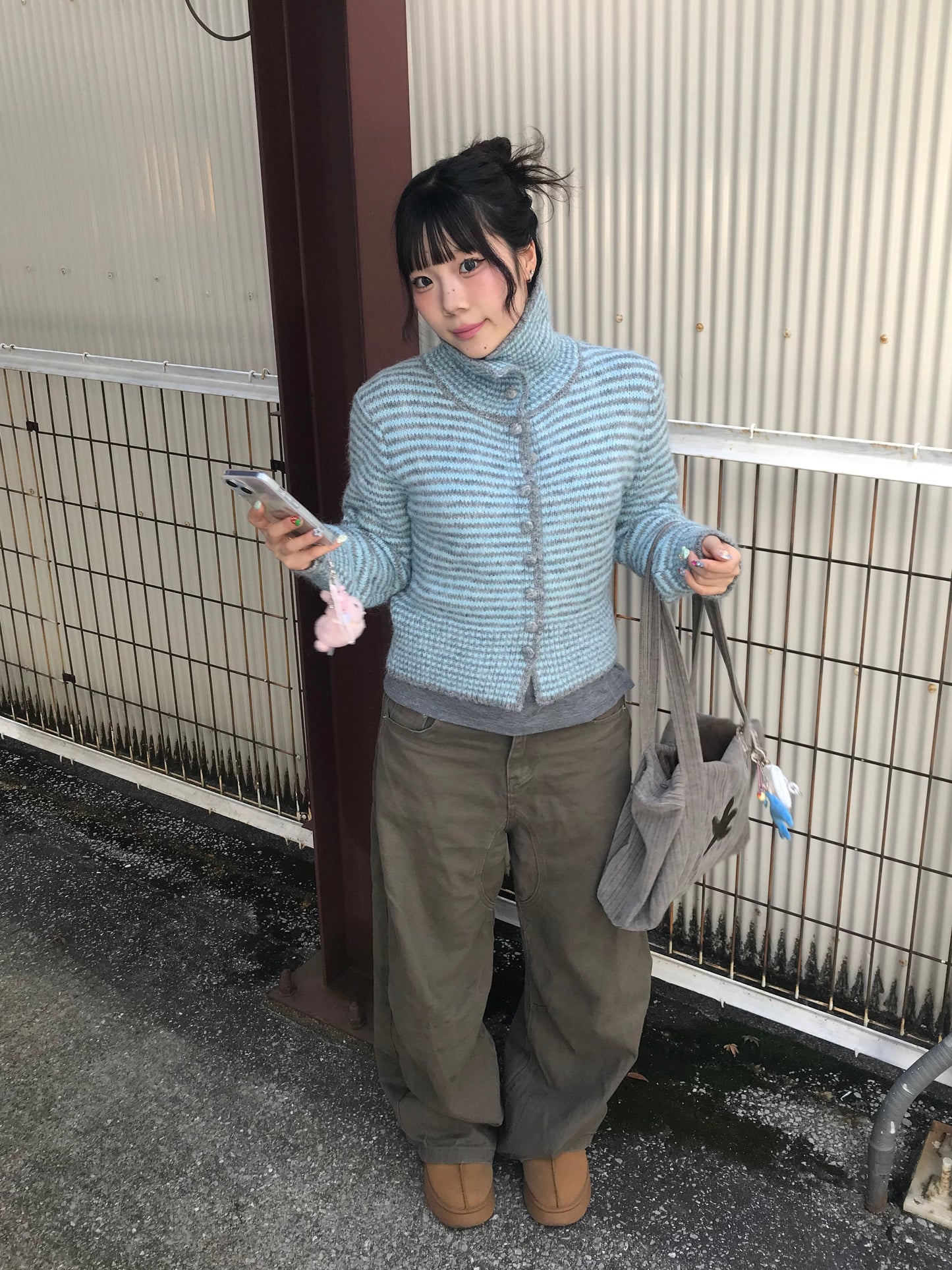 ボーダースカイブルーニット DPB89166