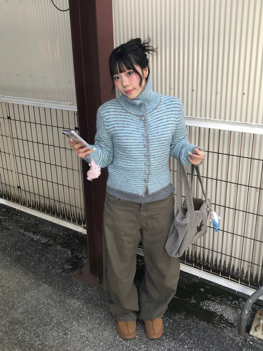 ボーダースカイブルーニット DPB89166