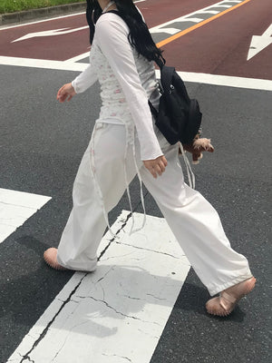カーブバルーンホワイトパンツ DPC04092