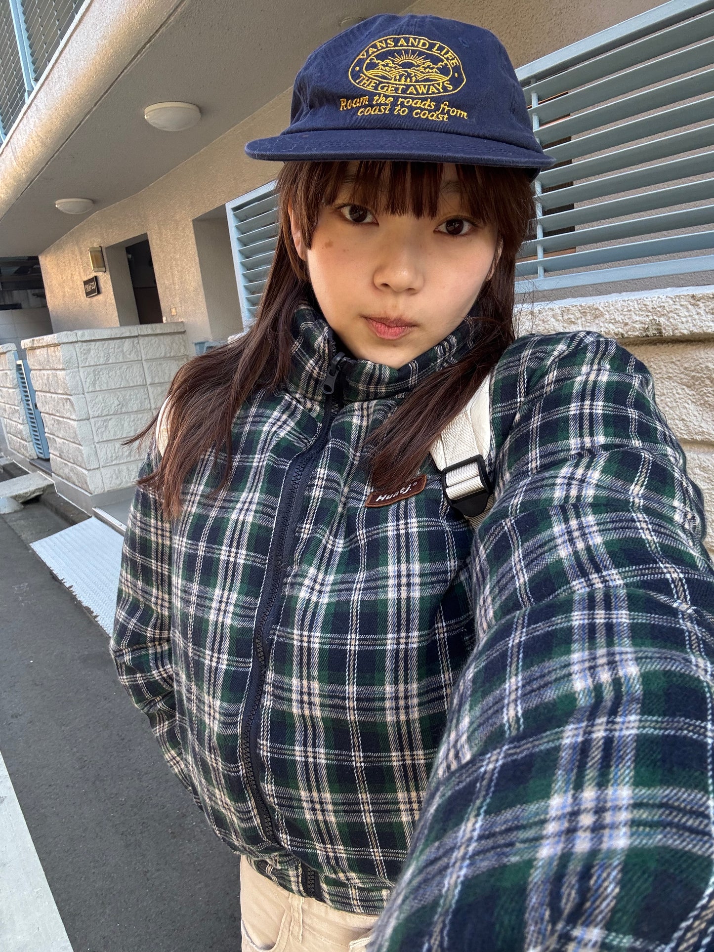 リバーシブルチェック中綿ジャケット DPB91075