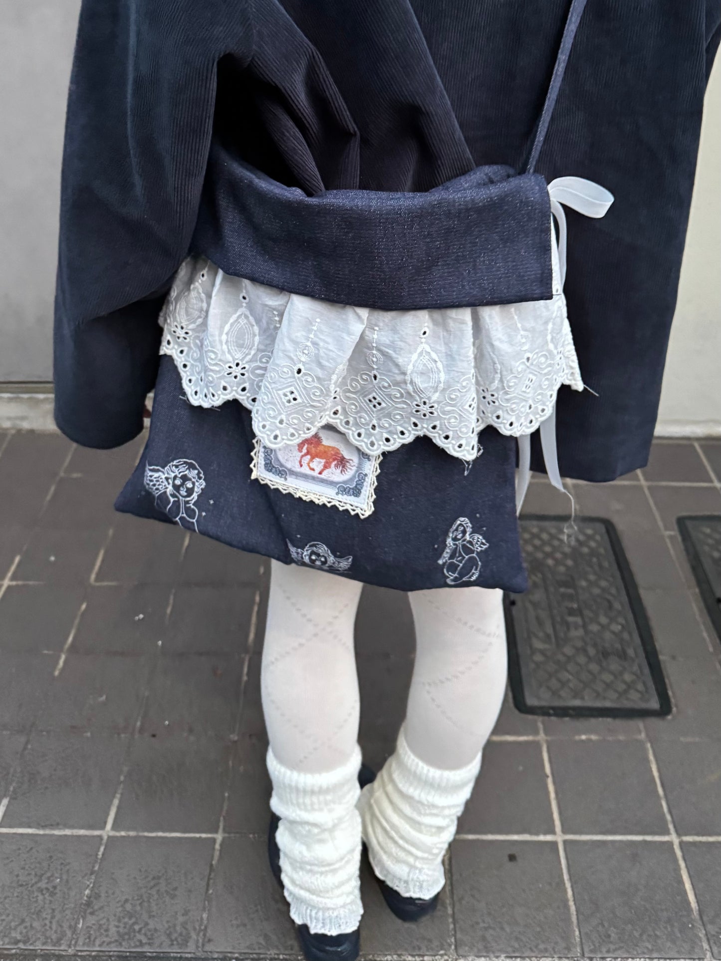 エンジェルレースデニムショルダーバッグ DPC03028