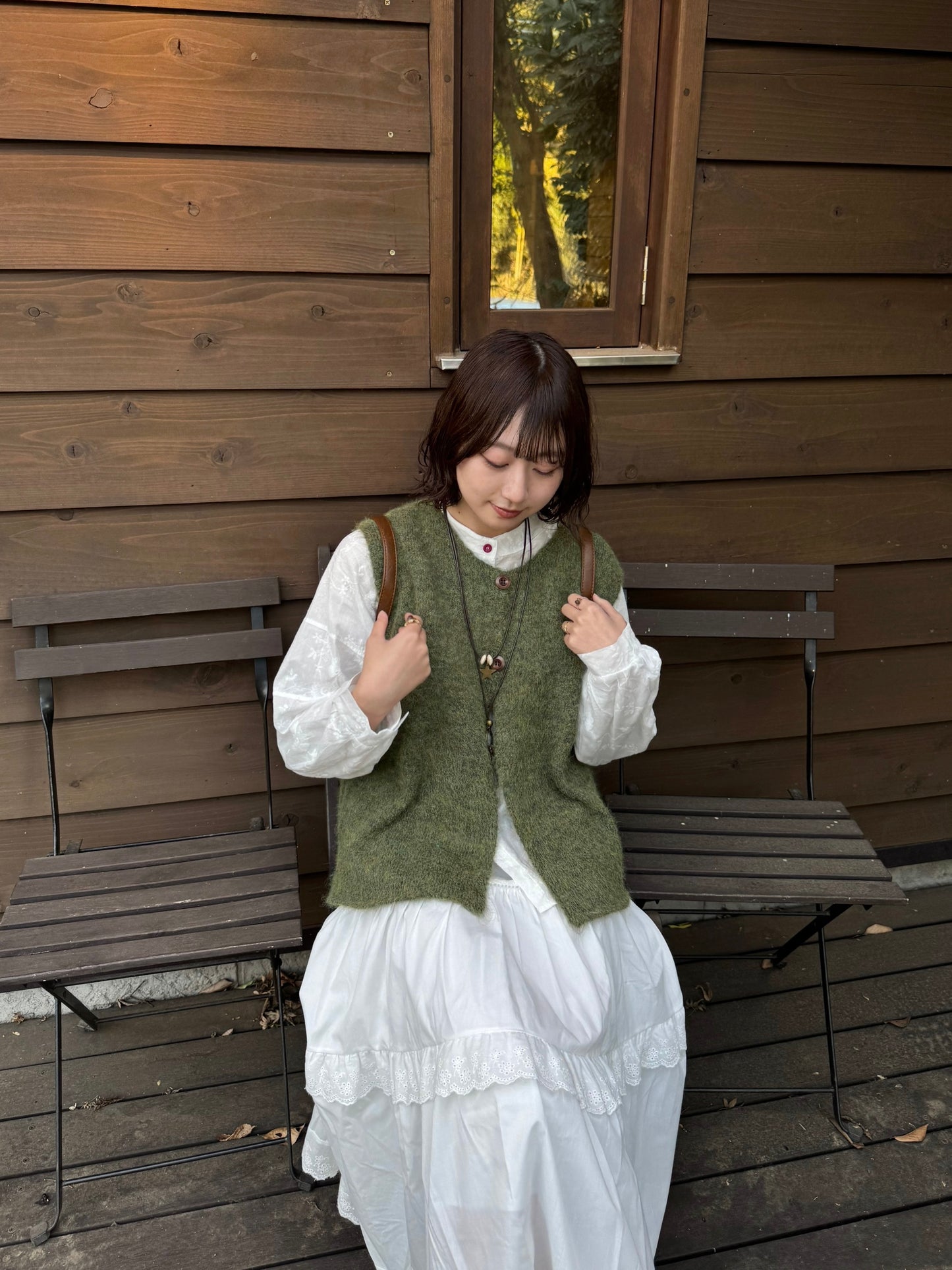 メランジボタンニットベスト DPC03033