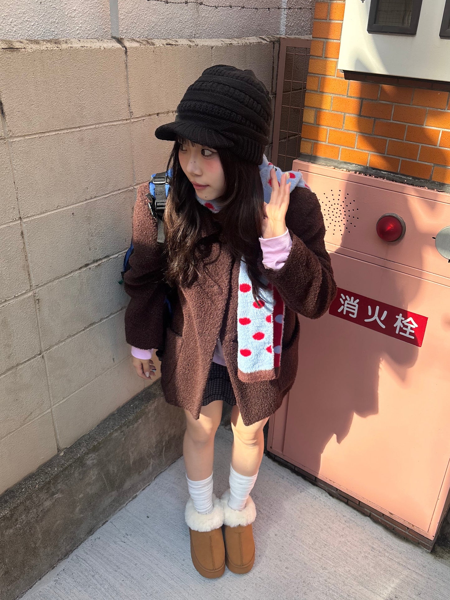 ファー付きショートムートンブーツ DPB89137