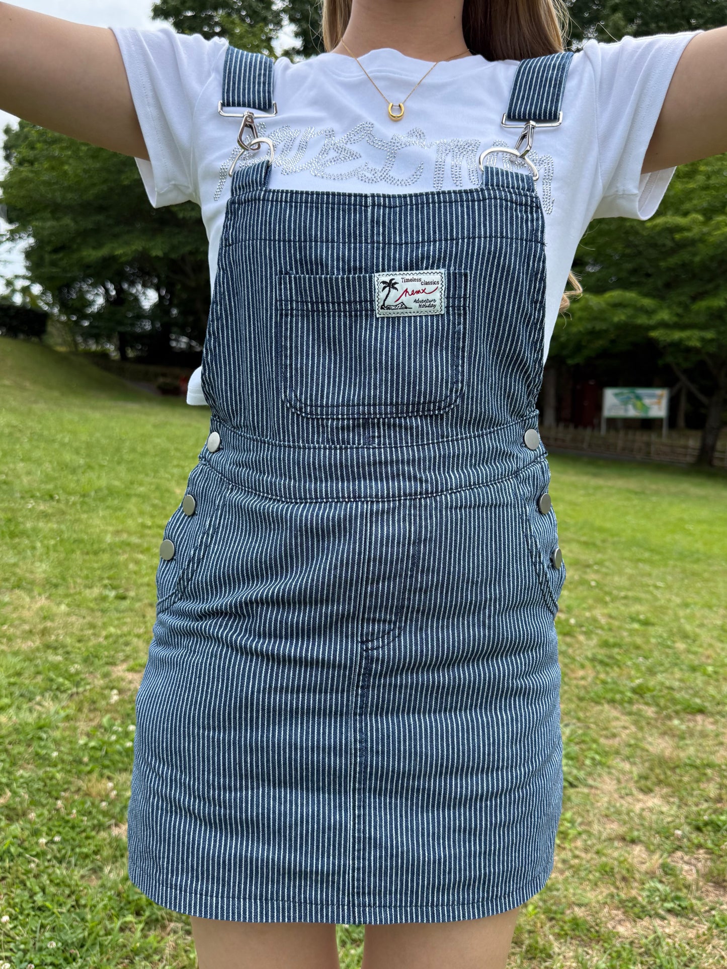 ストライプデニムオールインワン DPB73388