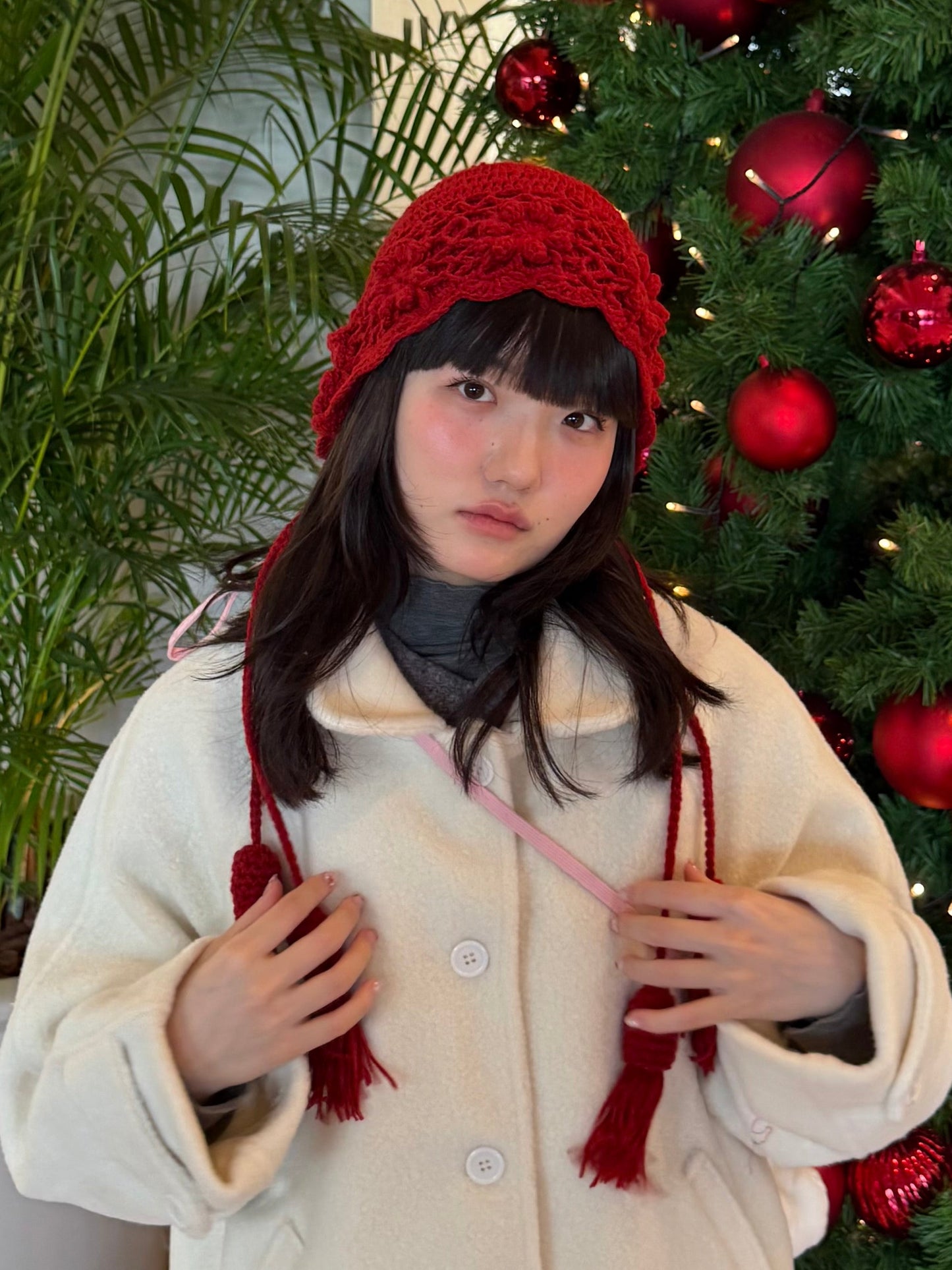 レッドウールヘアドレス DPA43745