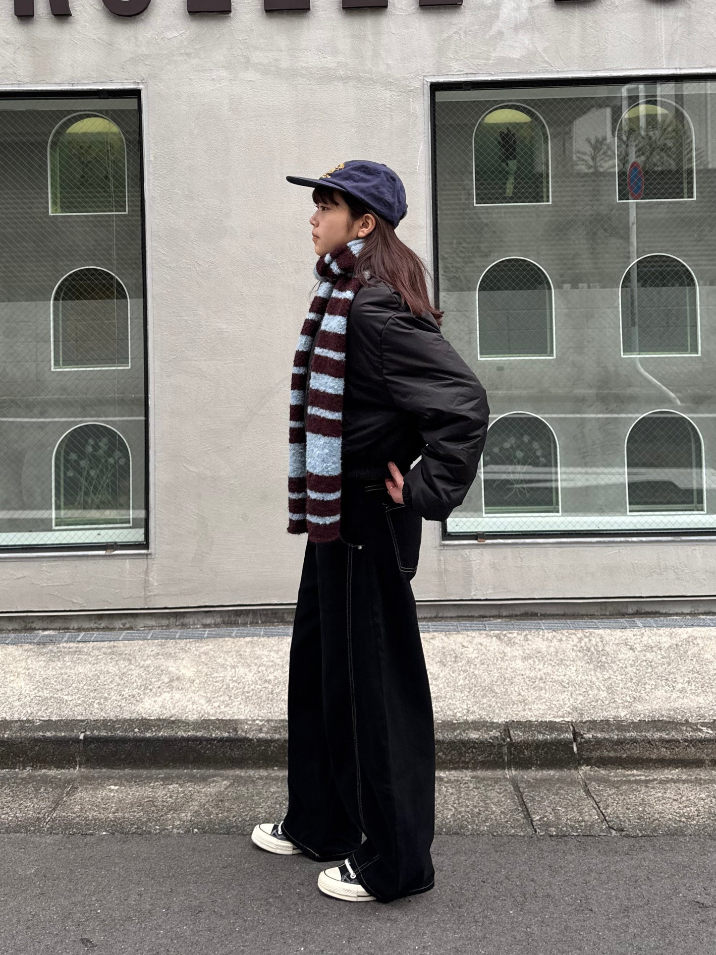 バイカラーボーダーマフラー DPB91062