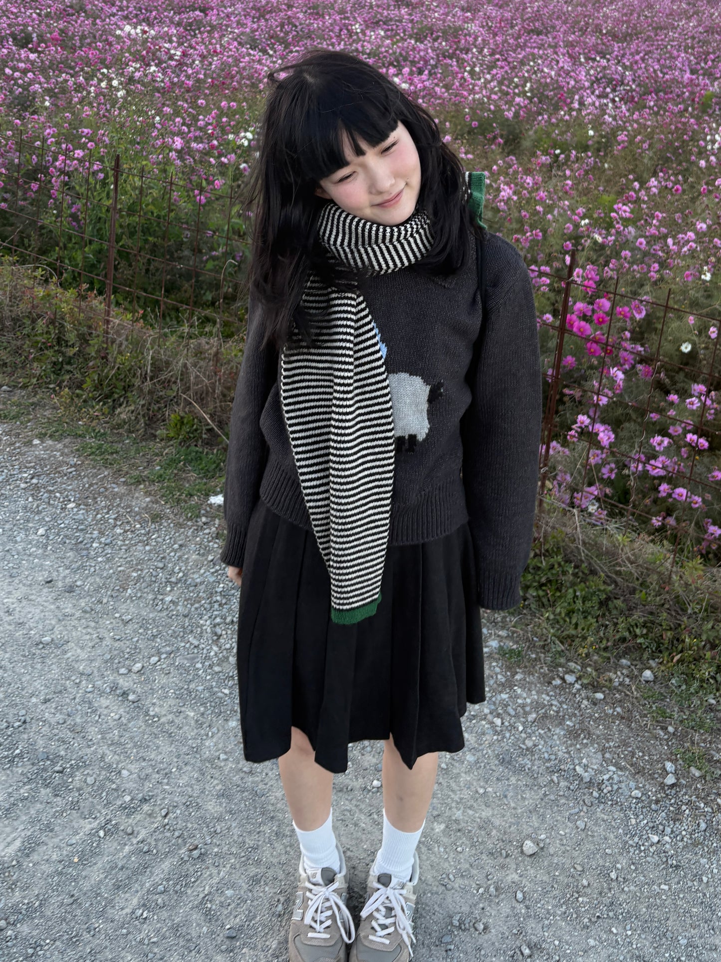 ボーダーニットマフラー DPA43730