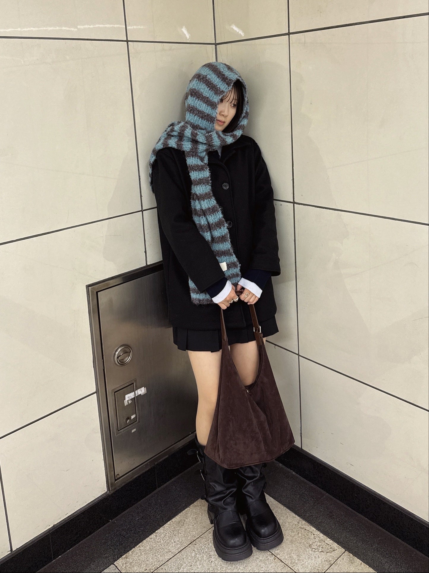 ボーダーニットマフラー DPB93057