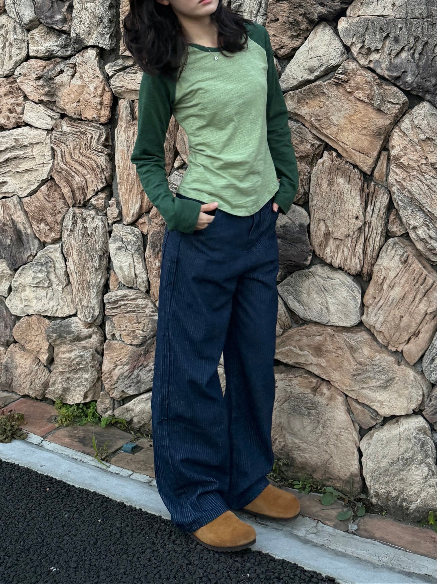 グリーンラグランTシャツ DPA43678