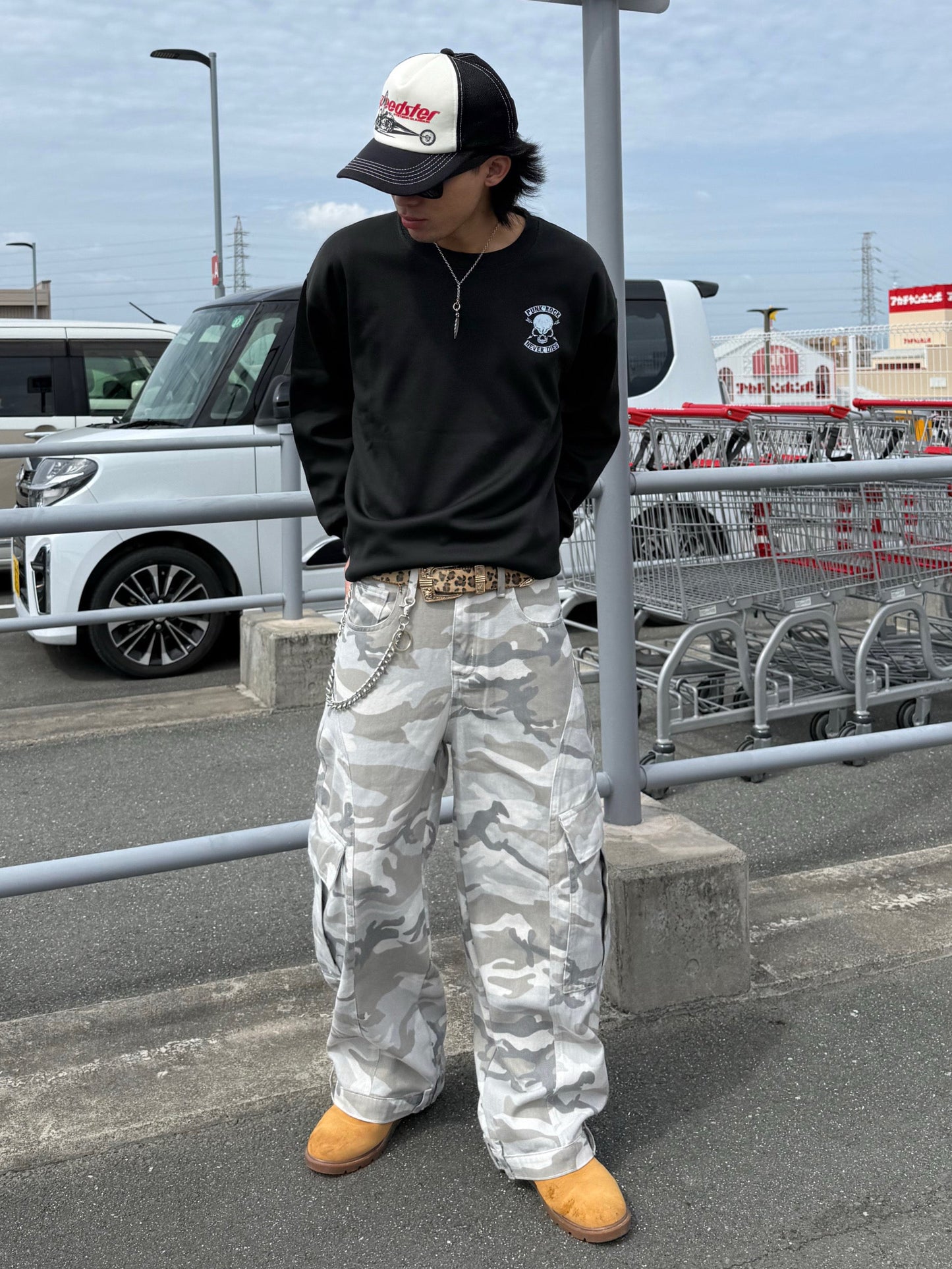 カモフラポケットデニムパンツ DPB90180